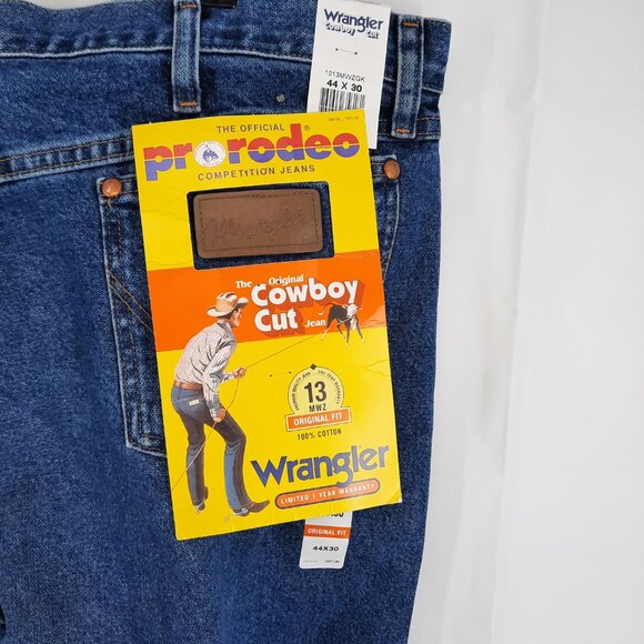 NEW Wrangler Pro Rodeo Cowboy Cut Jeans Men's 44X30 Ranch Bull Rider Competition - Picture 2 of 6